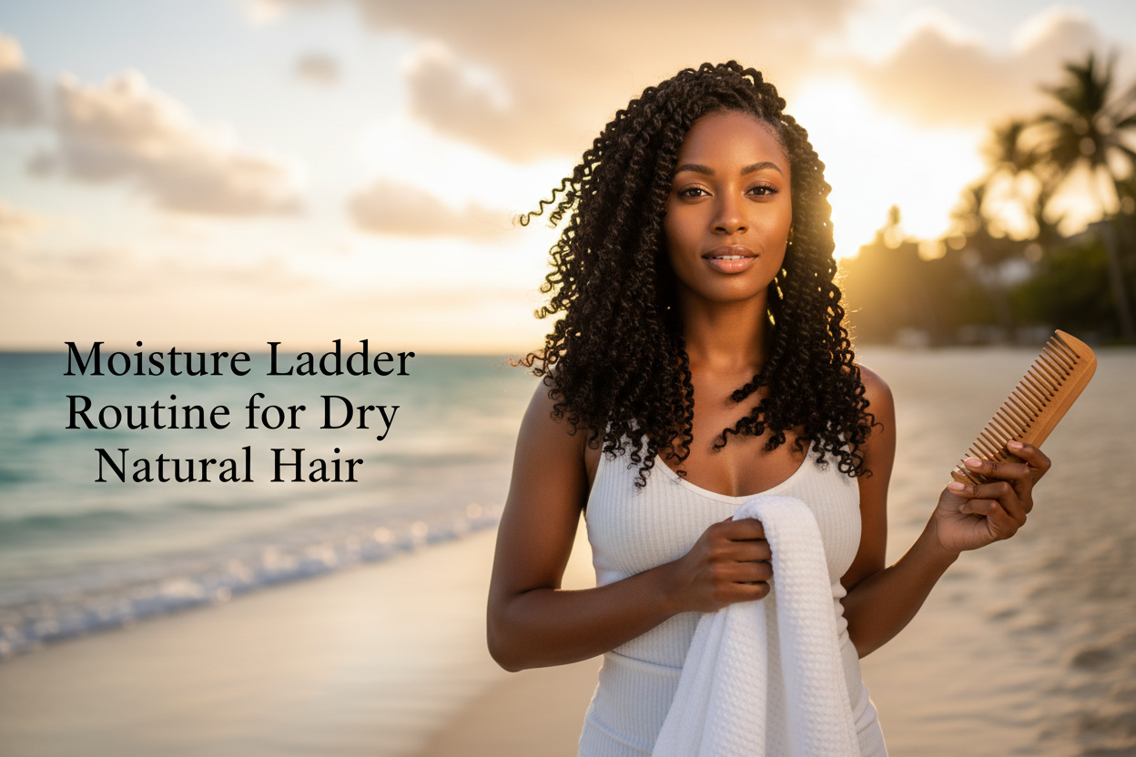 Dry, Brittle Natural Hair? The Moisture Ladder Routine Black Women Can Use to Stop Breakage Fast