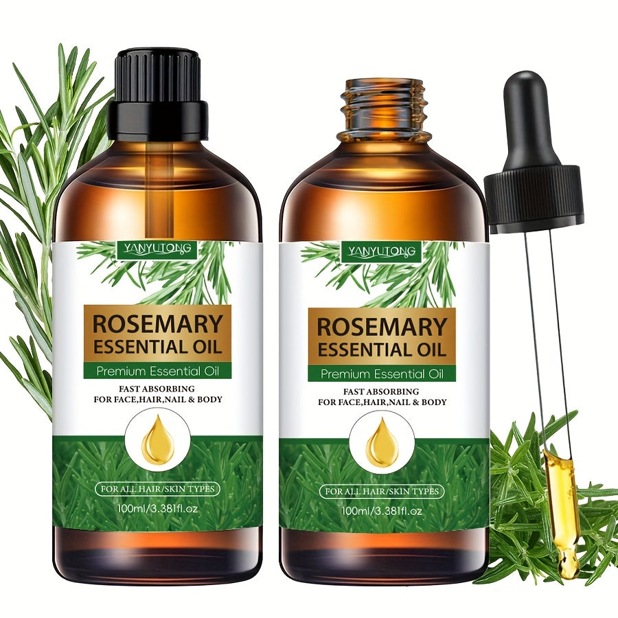 Rosemary Hair Care Oil 2-Pack - Moisturizing Scalp Treatment 3.38oz
