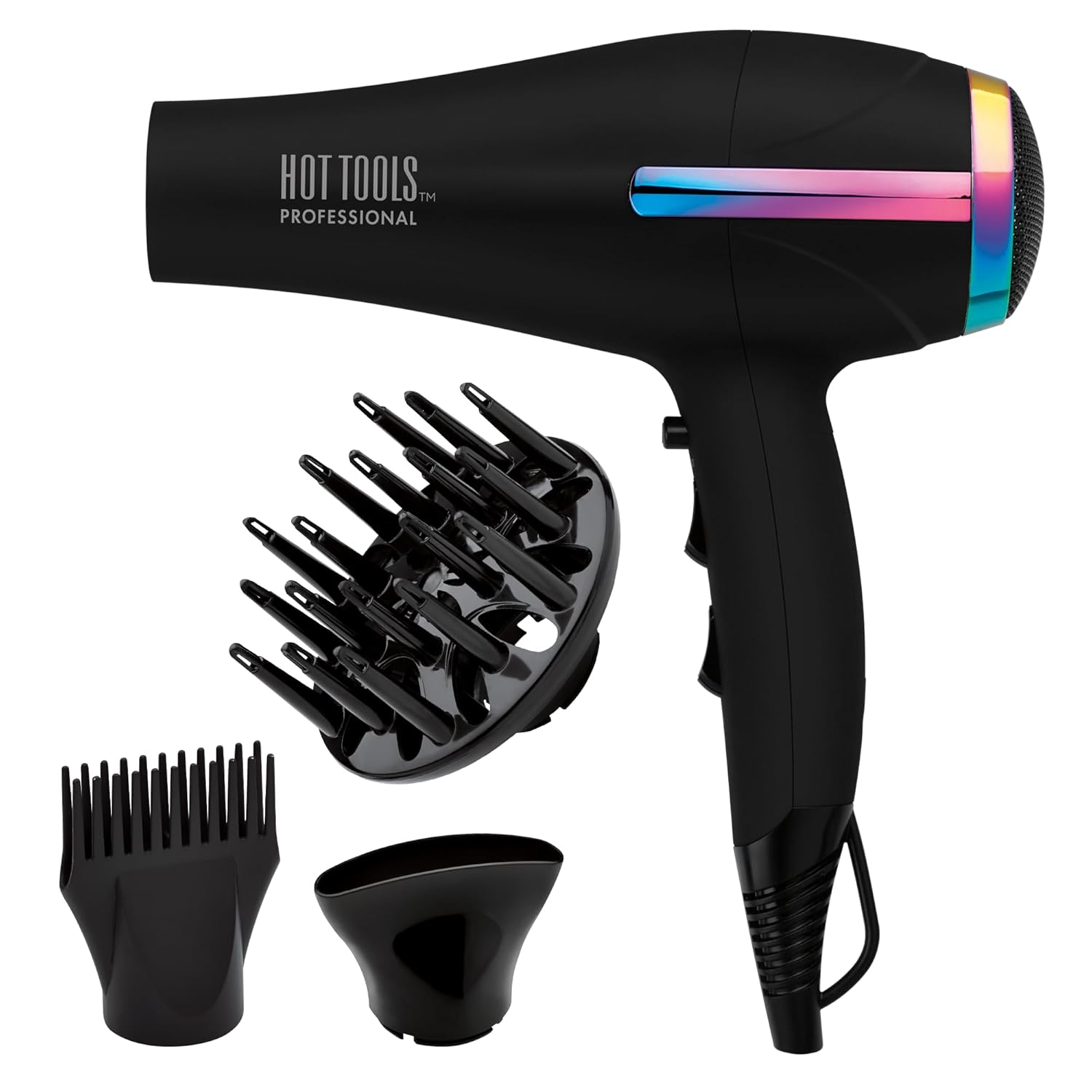 HOT TOOLS Professional Ceramic Rainbow Hair Dryer – 1875 Watts