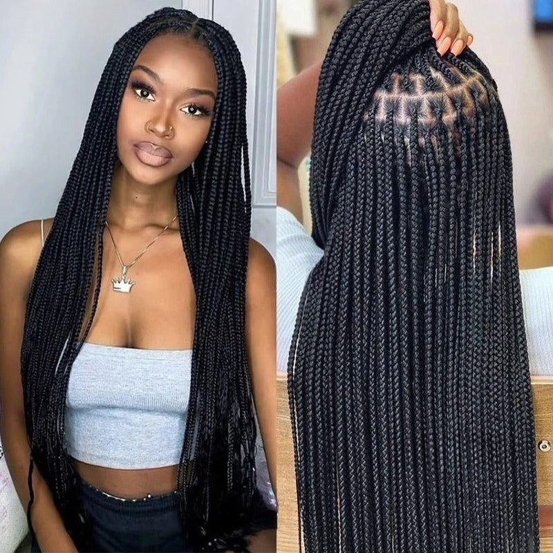 360 Full Lace Wig – Pre-Plucked HD Lace – 13x6 / 13x4 – 250 Density – Glueless Box Braids Wig