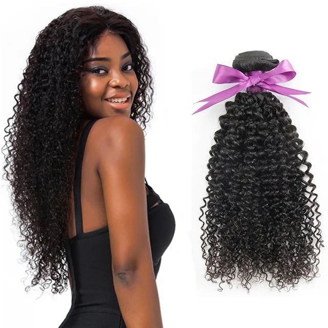Different Types of Curly Weave Hair Products, Lovely Kinky Curl Mink Virgin Brazilian Human Hair Weave Bundles