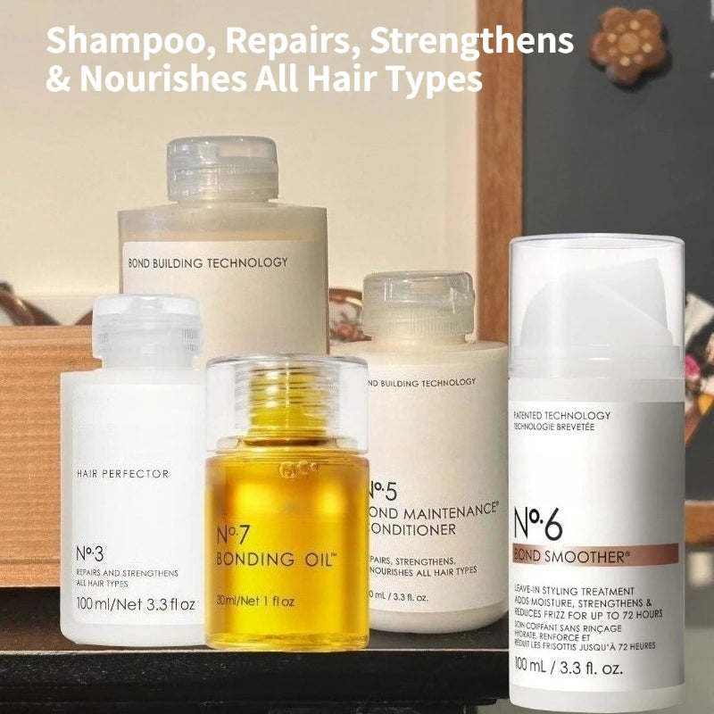 Hair Care Series Shine Hair Kit No.3,4, 5, 6,7 Hair Mask,Shampoo,Conditioner,Bonding Oil Sets To Clean, Hydrate & Control Frizz