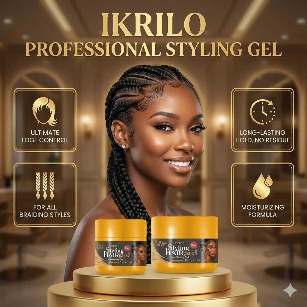 Best Selling Strong Hold Hair Gel - Professional Braiding Gel Non-Sticky Hair Styling Gel Long-Lasting Hold No Residue Hair Care
