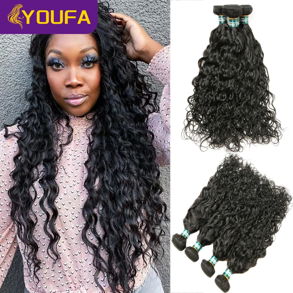 Italy Curly Human Hair Weave Single Bundle 100% Raw Human Hair Extensions in Bouncy Wavy Texture Anti-Tangle & No Shedding Hair