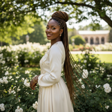 Black woman with protective style braids - Protective Style Routine